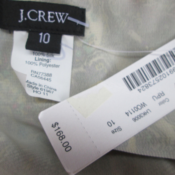 J. Crew Silk Paisley Spaghetti Strap Dress – Purple Multi – Size 10 - Picture 6 of 6